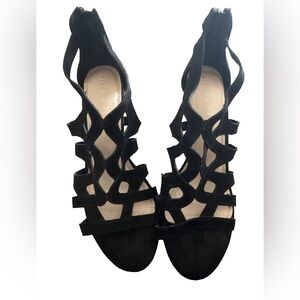 Kelly & Katie Black Cutout Heels